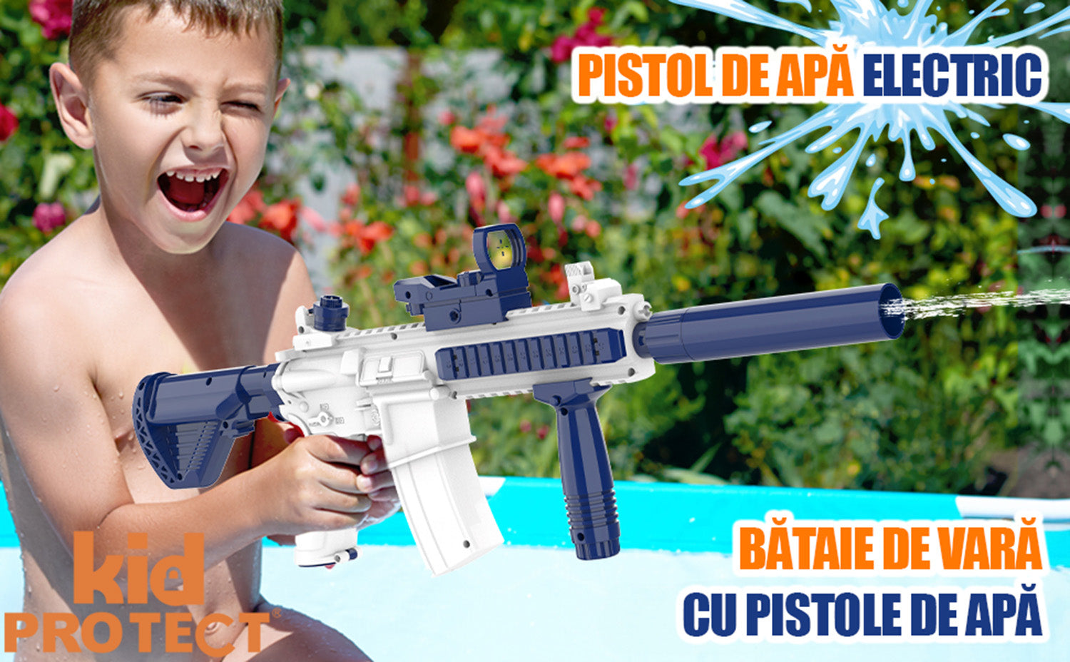 Pistol cu Apa Electric KidProtect WaterRaptor Pistol cu Apa Electric KidProtect WaterRaptor